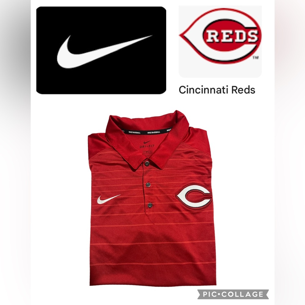 Nike Cincinnati Reds Dri-FIT Polo Shirt